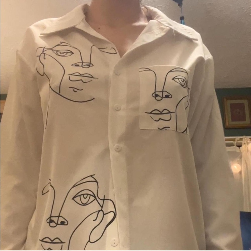 White button down